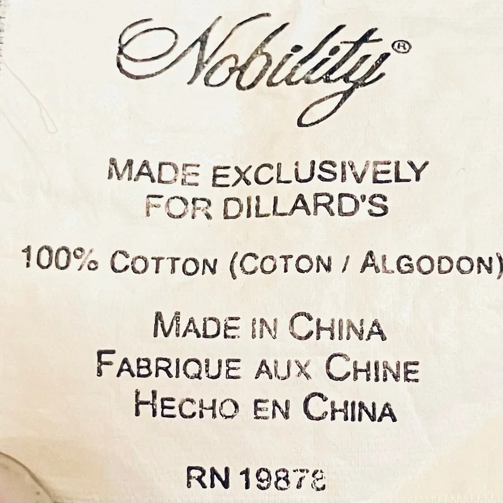 Nobility Dillard's Exclusive 100% Cotton Denim Blue Window Valances (3)